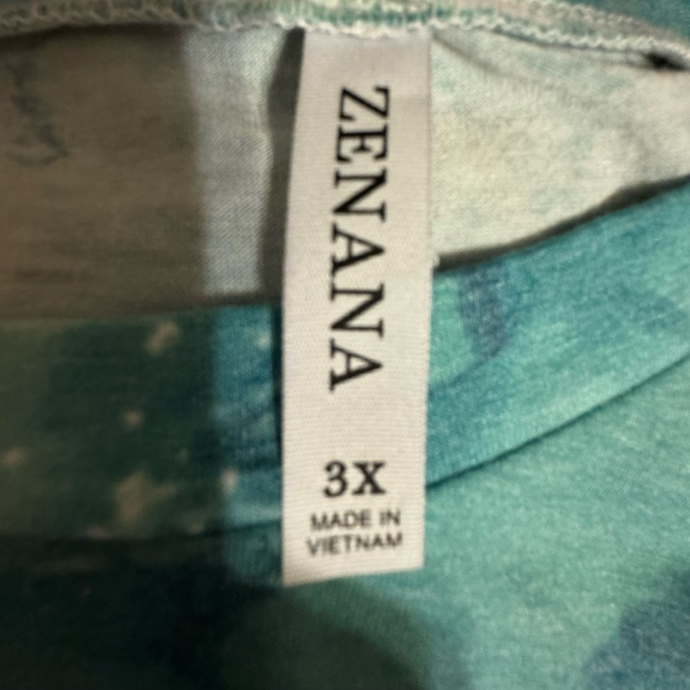 ZENANA 3X pre owned sleeveless teal floral maxi  dress. EUC Flowy summer dress - Picture 7 of 7